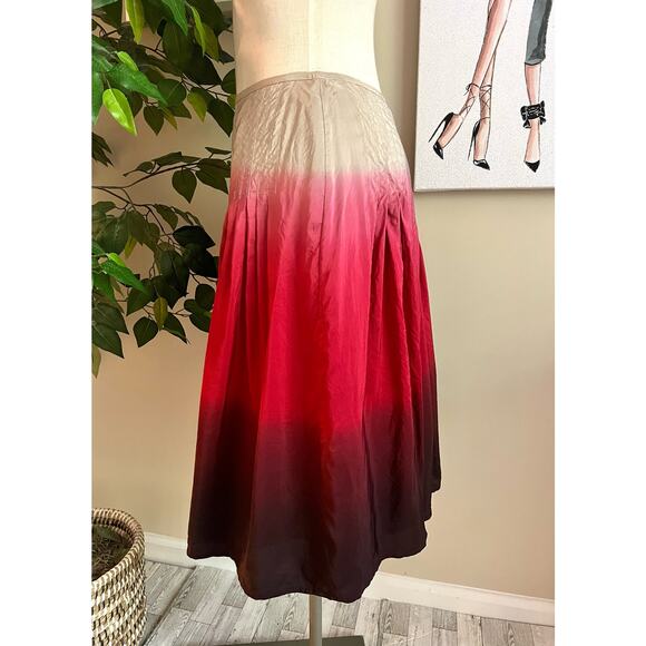 Jones New York Womens Vintage Y2K Silk High Waisted Pleated A-line Skirt Size 6 - Picture 5 of 10